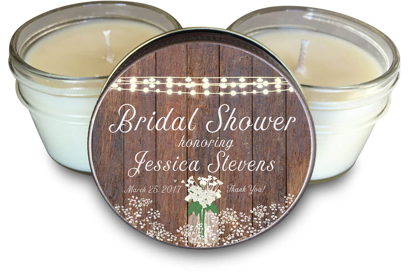 Rustic Candle Party Favors