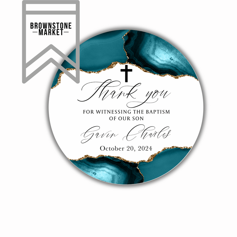 Baptism Shower Labels 20A32