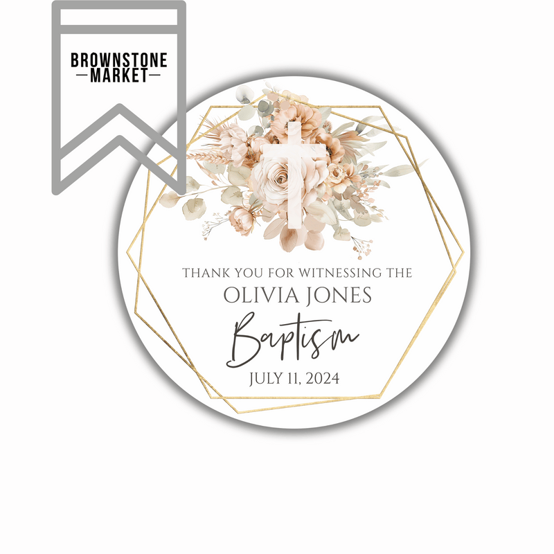 Baptism Shower Labels 20A31
