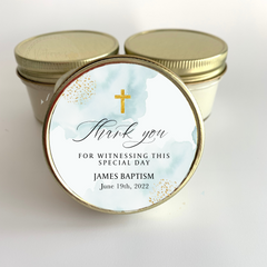 Baptism Favors - Watercolor Set of 6 Candles