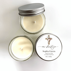Baptism Candle Personalized | Scented Christening Favor | Baby Dedication Candle Gift