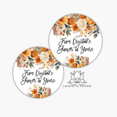 Fall Bridal Shower Sticker - Harvest Time Delights