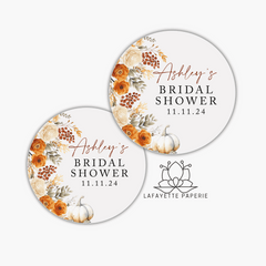 Fall Bridal Shower Sticker - Rustic Fall Charm