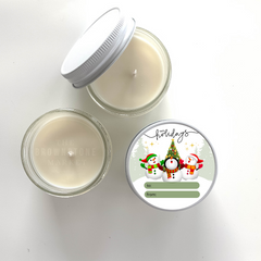 Merry Christmas Candle Party Favors | Custom Holiday Gift Ideas