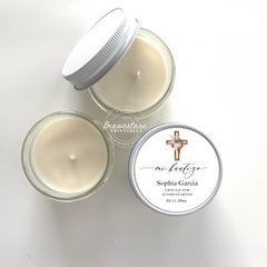 Baptism Candle Personalized | Scented Christening Favor | Baby Dedication Candle Gift