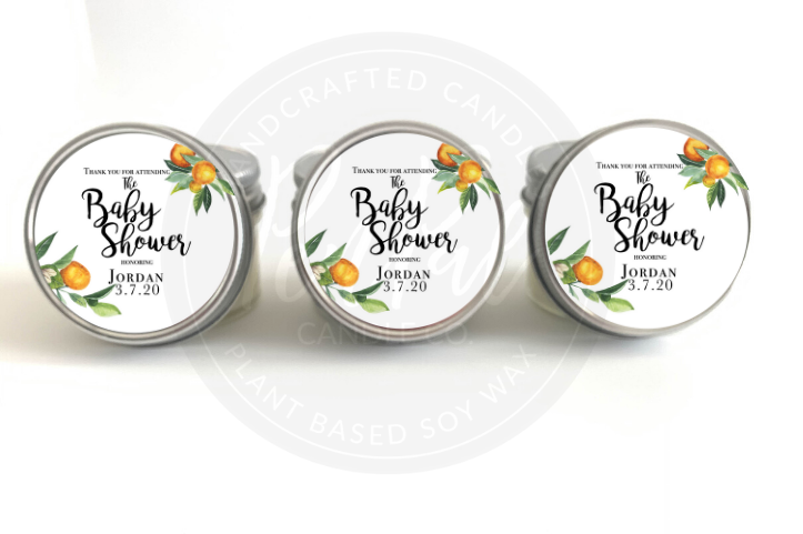 Orange Citrus Baby Shower - Set of 6 - Baby Shower Favors