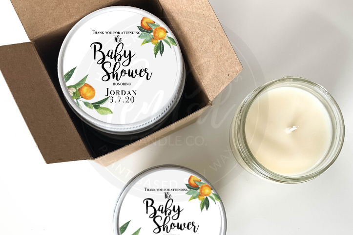 Orange Citrus Baby Shower - Set of 6 - Baby Shower Favors