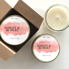 Watercolor Coral - Set of 6 - Wedding Favors