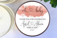 Oh Baby! - Set of 6 - Watercolor Baby Shower Favors