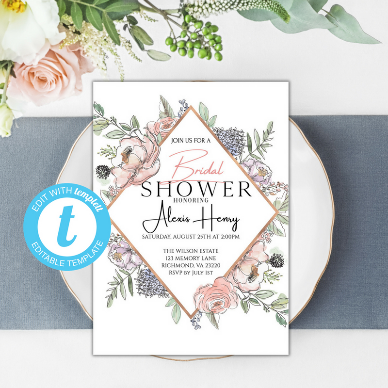 Vintage Bridal Shower Invitation