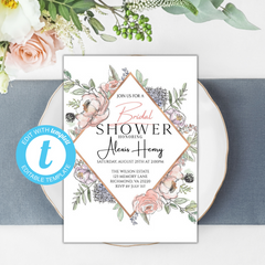 Vintage Bridal Shower Invitation