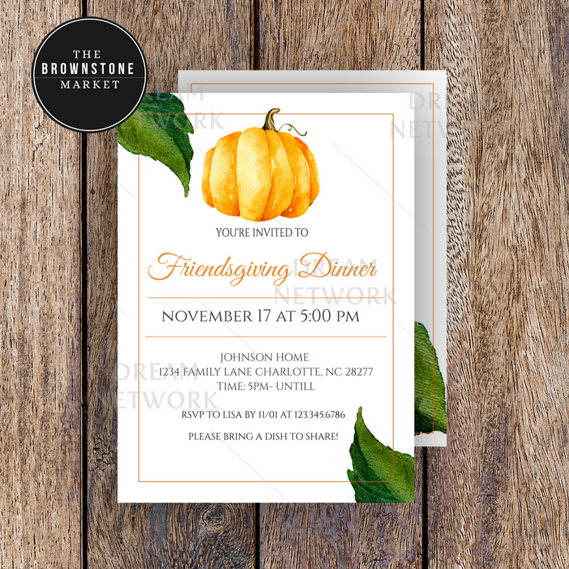 Friendsgiving Dinner Invitation 01