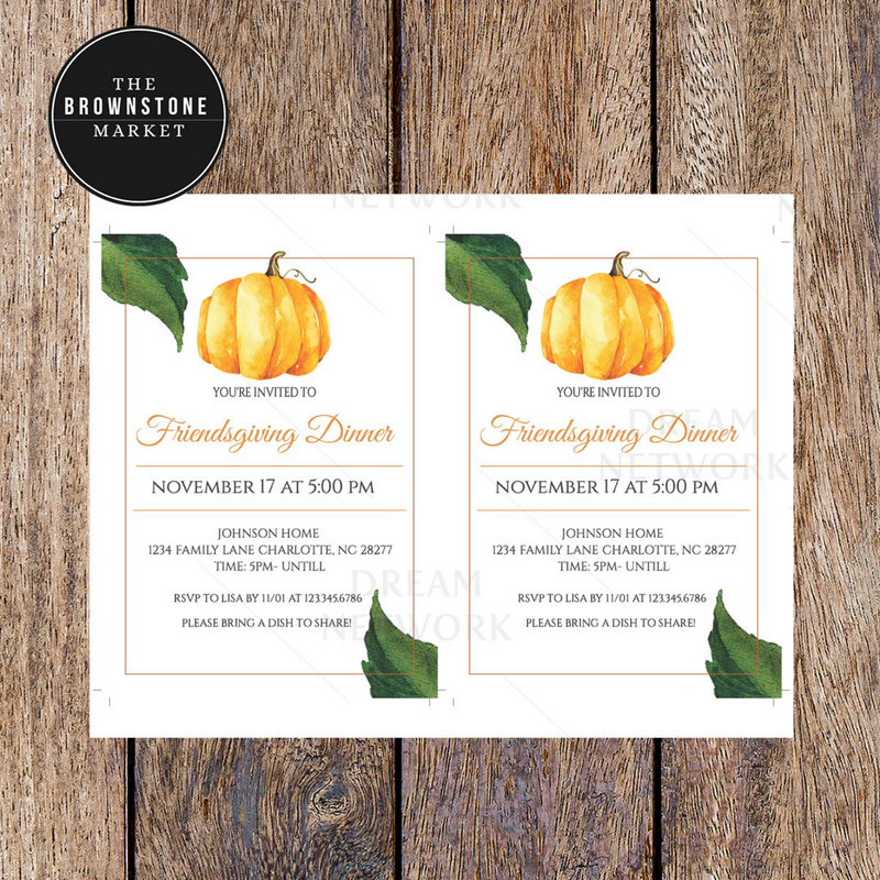 Friendsgiving Dinner Invitation 01