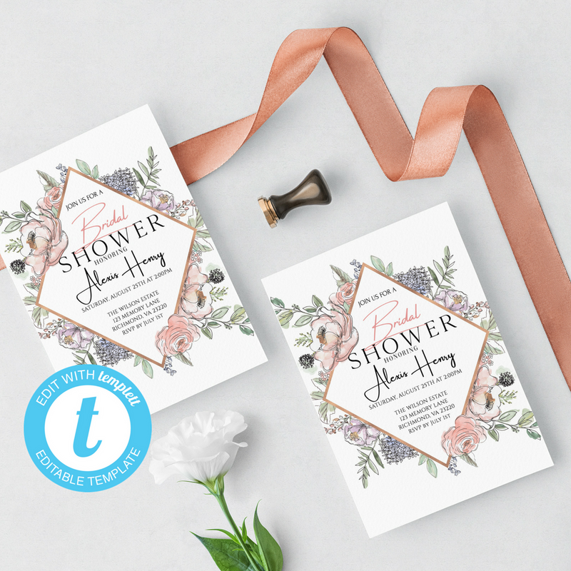 Vintage Bridal Shower Invitation