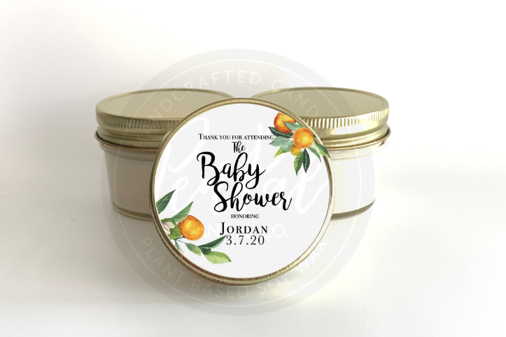 Orange Citrus Baby Shower - Set of 6 - Baby Shower Favors