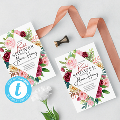 Ruby Rose Invitations by The Brownstone Market 