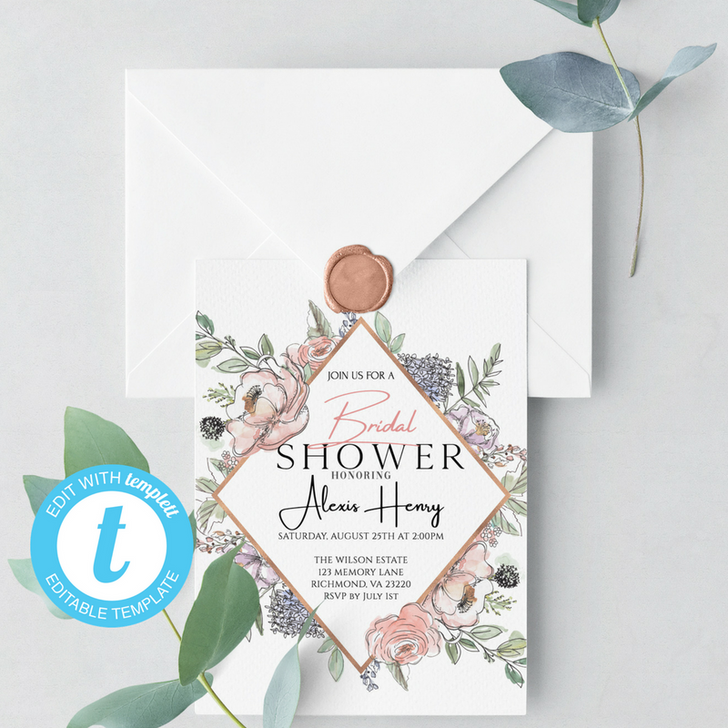Vintage Bridal Shower Invitation