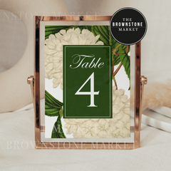 Printable Table Number by Brownstone Market 