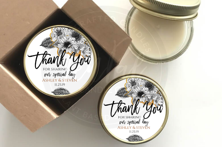 Wedding Favor Candle - Thank You Party Gift