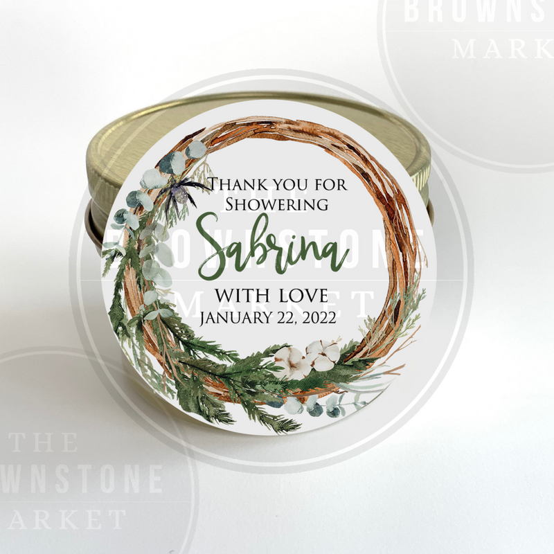 Bridal Shower Favor | Greenery Wreath