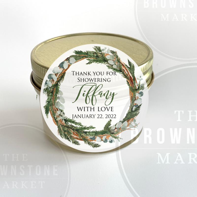 Bridal Shower Favor |  Rustic Wreath II