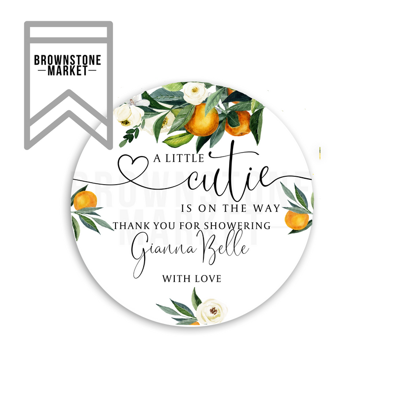 baby-shower-favor-labels-a-little-cutie-is-on-the-way-brownstonemarket-the-brownstone-market for Free Printable A Little Cutie Is On The Way Baby Shower Favor Labels - A Little Cutie Is On The Way @brownstonemarket | The Brownstone Market for Free Printable A Little Cutie Is On The Way