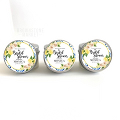 Lemon Mediterranean Favors - Bridal Shower Candles Set of 6
