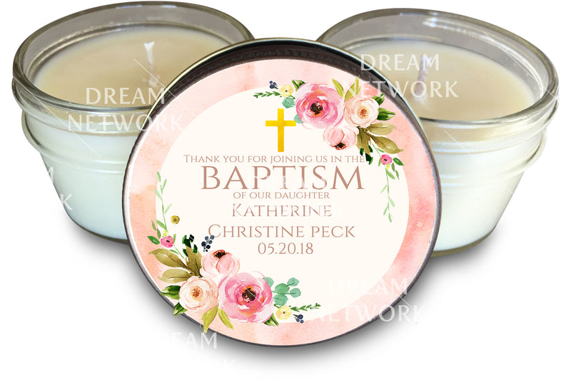 Baptism Favors - Set of 6 - Pink Floral II