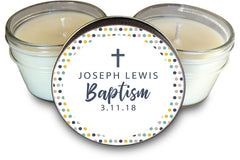 Baptism Favors - Set of 6 - Navy Dots