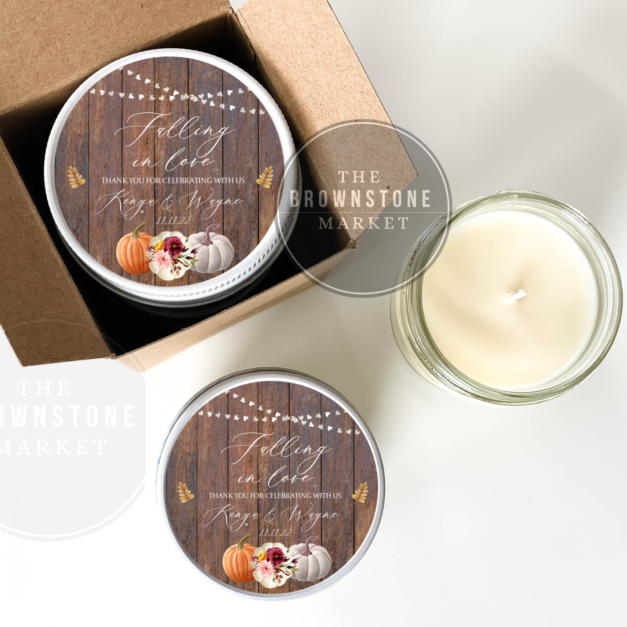 Stella Bridal Shower Personalized Candle Favors | Brownstone Market | The  Brownstone Market, image size:2000x2000
