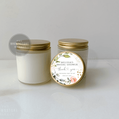 Bridal Shower Favor Candles - Botanical Floral