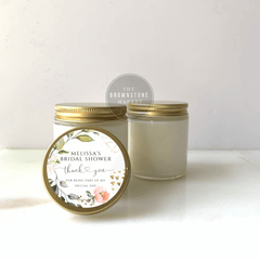 Bridal Shower Favor Candles - Botanical Floral