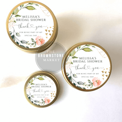 Bridal Shower Favor Candles - Botanical Floral