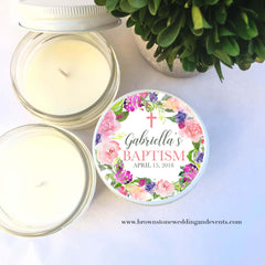 Baptism Favors- Set of 6 - Floral Circle of Love II