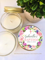 Baptism Favors- Set of 6 - Floral Circle of Love II