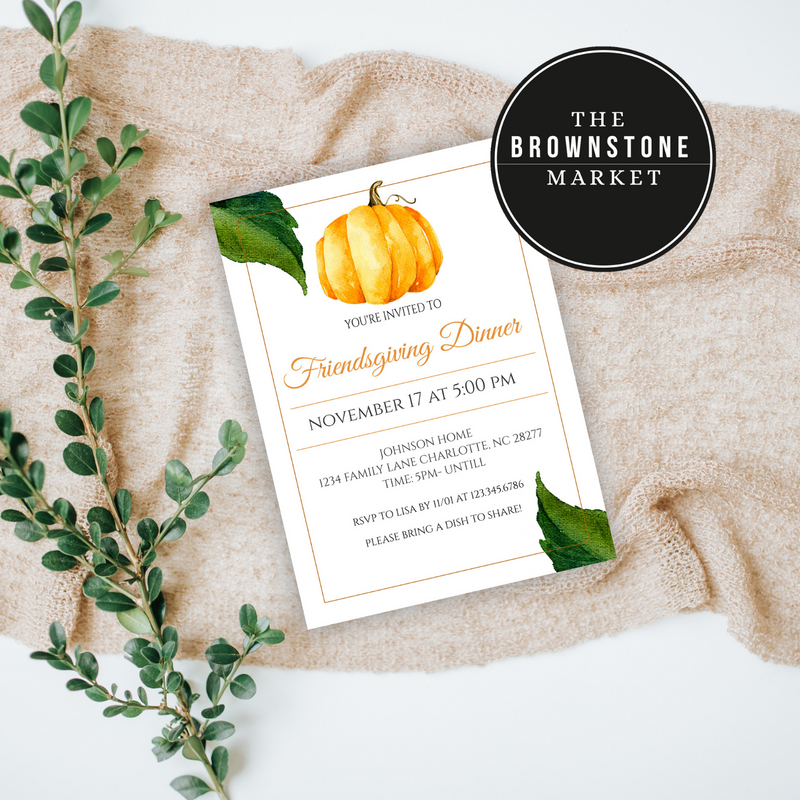 Friendsgiving Dinner Invitation 01