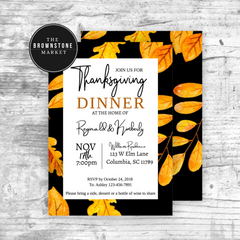 Thanksgiving Dinner Invitations