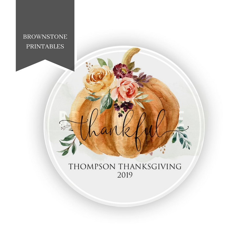 Thanksgiving Stickers - Holiday Labels