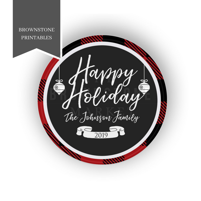 Happy Holiday Stickers - Labels