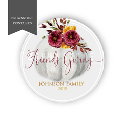 Friends Giving Stickers - Autumn Labels