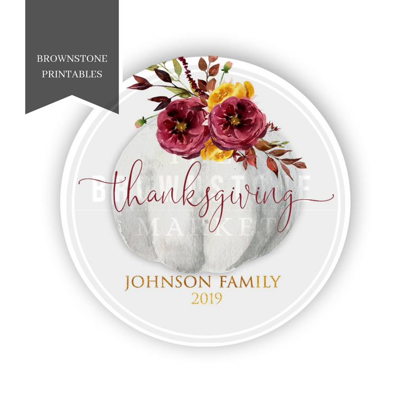 Thanksgiving Stickers - Autumn Labels