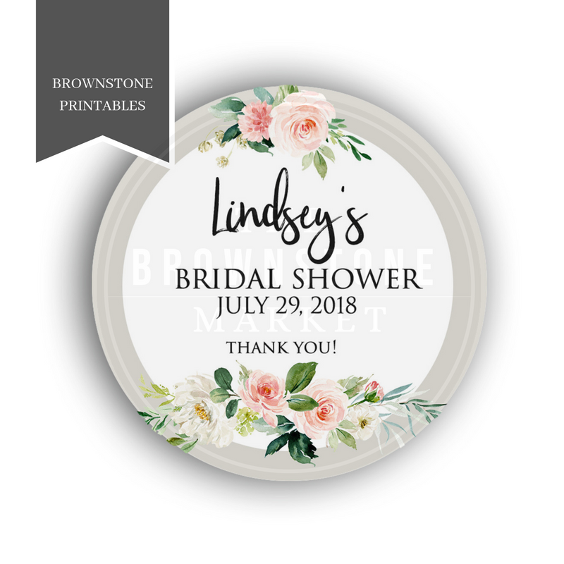 Bridal Shower Sticker - Custom Labels - Thank You Stickers - II