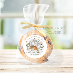 Friendsgiving Editable Thank You Label