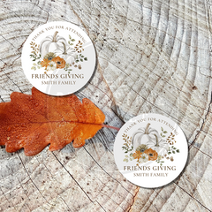 Friendsgiving Editable Thank You Label