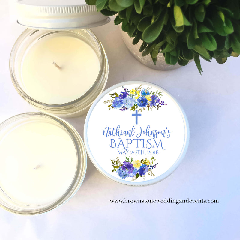 Baptism Favors - Set of 6 - Watercolor Floral I