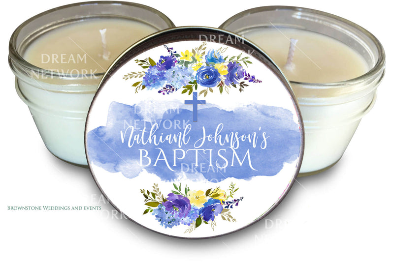 Baptism Favors - Set of 6 - Watercolor Floral II