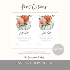 Thanksgiving Editable Invitations - A013