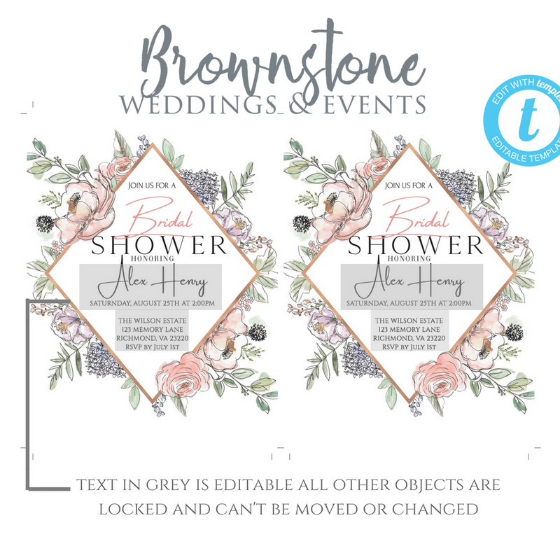 Vintage Bridal Shower Invitation