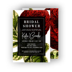 Red Dove Bridal Shower Invitation
