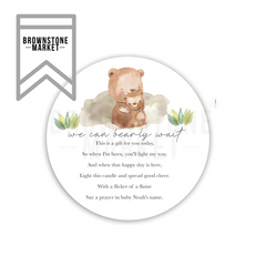 Baby Shower - We Can Bearly Wait Labels